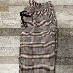 Glen Plaid Drawstring Pants!